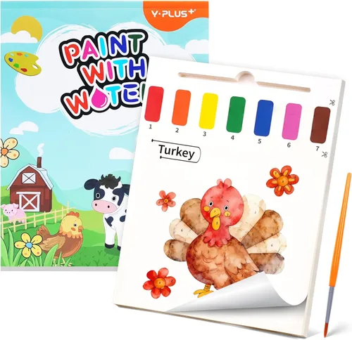Miniatura 10 de YPLUS Libros de pintura con agua para niños pequeños, juguetes de arte y manualidades de pintura de acuarela, regalo para niños de 1 a 3, 2 a 4, 4 a