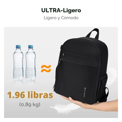 Miniatura 2 de K&F CONCEPT Mochila ligera para cámara, bolsa de fotografía profesional compatible con cámaras Canon/Nikon/Sony y accesorios para lentes, funda