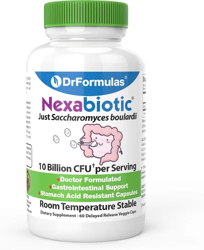 DrFormulas Saccharomyces Boulardii Probiótico 10 mil millones de UFC | Nexabiotic S boulardii, suplemento de apoyo inmunológico y digestivo, 60