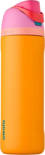 Owala FreeSip - Botella de agua aislada de acero inoxidable con popote para deportes, viajes y escuela, botella de agua deportiva sin BPA, 24 onzas,