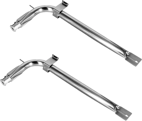 Paquete de 2 tubos de quemador de horno de acero inoxidable PB050012 PB050009 compatible con electrodomésticos Vi-king de repuesto para quemador de
