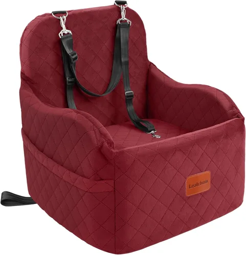 Miniatura 17 de Lealchum Asiento elevador de coche para perros pequeños/medianos, almohadilla elevada de 6 pulgadas de espuma viscoelástica, completamente Negro/Gris