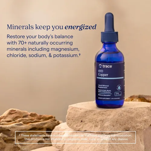 Miniatura 7 de Trace Minerals Cobre iónico - Suplemento líquido de cobre para la salud de la sangre - Apoya el tejido conectivo saludable, el metabolismo