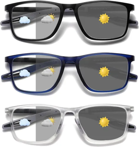 Miniatura 15 de Hubeye TR90 Gafas de lectura deportivas para hombres y mujeres, ultraligeras, flexibles, anti-luz azul (+1.25)