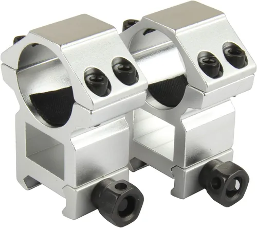 TACFUN Silver A Pair 1.000 in / 1 pulgada de anillo de mira Picatinny Weaver Rail Mount