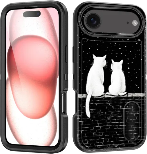 Miniatura 10 de Funda para iPhone Air con soporte integrado, a prueba de golpes, polvo y caídas, 3 capas, grado militar, funda protectora para iPhone Air de 6.5