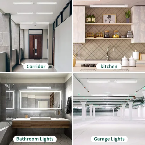 Miniatura 6 de Luces debajo de la encimera para cocina, tubo de luz LED impermeable y enlazable, luces de armario de 17 pulgadas, 16 W, 1700 lúmenes, luz de techo