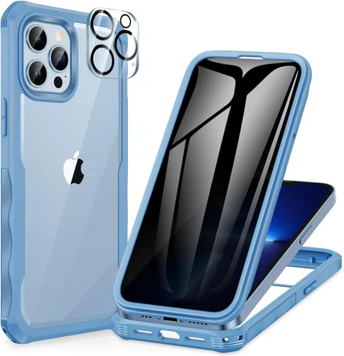 Miniatura 112 de CENHUFO Funda de privacidad para iPhone 11 Pro, funda de cuerpo completo con protector de pantalla de privacidad de vidrio templado 9H integrado