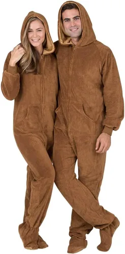 Miniatura 3 de Footed Pajamas - Enterizo con capucha a juego para la familia Suéteres de una pieza para niños, niñas, hombres, mujeres y mascotas, unisex, Candy