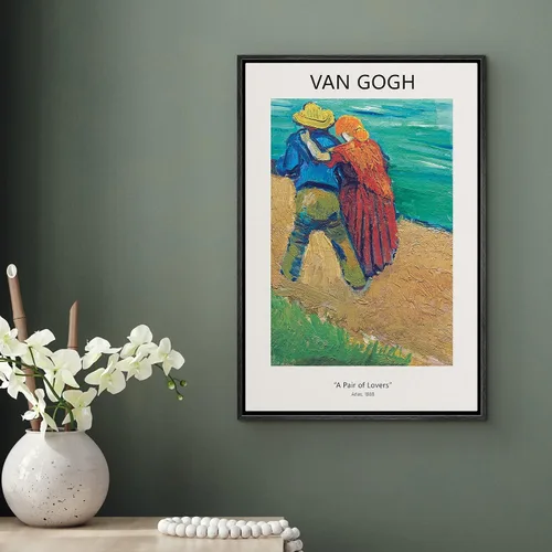 Miniatura 4 de SIGNWIN Lienzo enmarcado para pared, diseño de Vincent Van Gogh, un par de amantes, naturaleza, ilustraciones de área silvestre, bellas artes