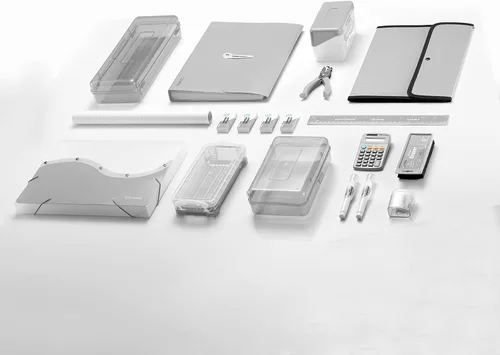 Miniatura 7 de Enday Portatarjetas de índice gris, organizador de tarjetas flash de 3x5, caja con tapa abatible, apto para apilamiento, para notas y recetas