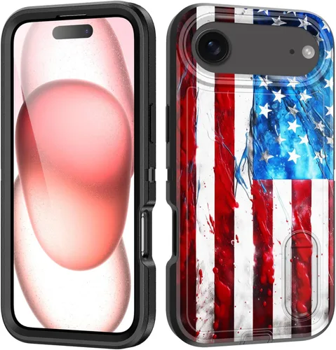 Miniatura 156 de Funda para iPhone Air con soporte integrado, a prueba de golpes, polvo y caídas, 3 capas, grado militar, funda protectora para iPhone Air de 6.5