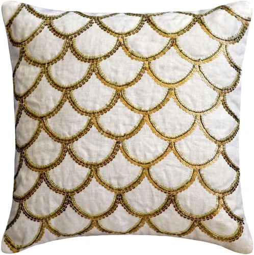 Miniatura 19 de The HomeCentric Funda de almohada color crema para sofá, funda de almohada moderna de 12 x 12 pulgadas, funda de almohada cuadrada de satén, funda