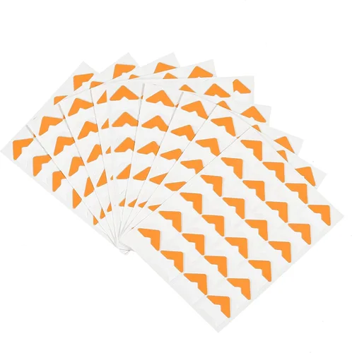 PATIKIL Esquinas de fotos, 15 hojas/360 piezas autoadhesivas para montaje de fotos, para diario, álbum, diario, álbum de recortes, naranja
