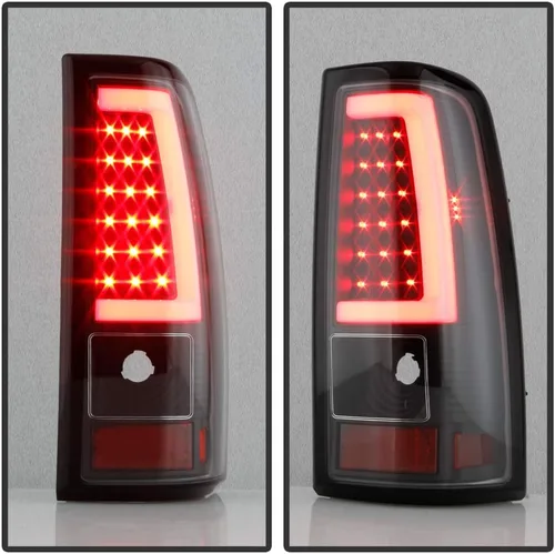 Miniatura 5 de ACANII - Para 2003-2006 Chevy Silverado 1500 2500 3500, juego de luces traseras LED de tubo negro, lámparas de freno, juego de izquierda+derecha