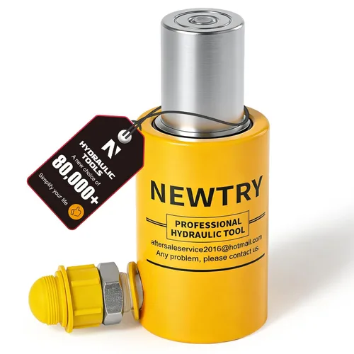NEWTRY 10 toneladas hidráulico Ram Jack cilindro corto tipo 2 "Stroke Porta Power Ram Industrial Lift Jack Retract automáticamente para envío