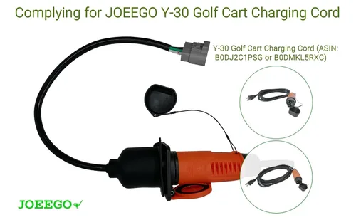 Miniatura 5 de JOEEGO Y-30 Receptáculo de cargador para carrito de golf, CA 110-220V, compatible con Coleman DR48V y Kandi Kruiser 4P AGM Battery EV, cable