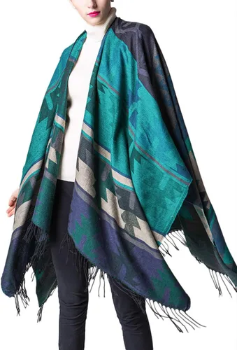 Miniatura 2 de xxxiticat Chal para mujer, diseño de cachemira, chal, poncho y bufanda