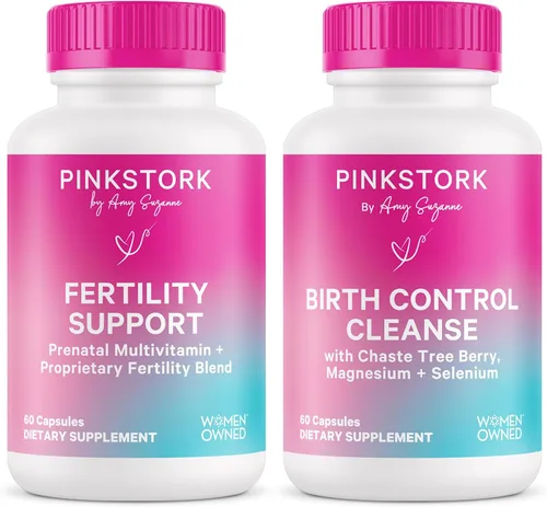 Preparación para el embarazo y apoyo a la fertilidad – Vitex, inositol, folato – Limpieza anticonceptiva – Paquete de 2