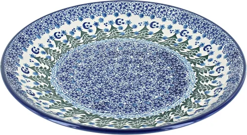 Miniatura 22 de Cerámica pulida de rosa azul – Plato de cena Athena marrón – 10.5 pulgadas de diámetro – Ideal para comidas diarias, comidas informales o como