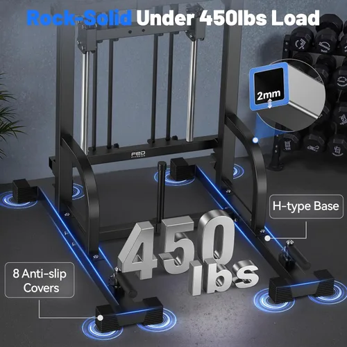 Miniatura 3 de Sportsroyals Power Tower - Estación de barra de dominadas, estación de inmersión estable de 450 libras para gimnasio en casa, equipo de Multi