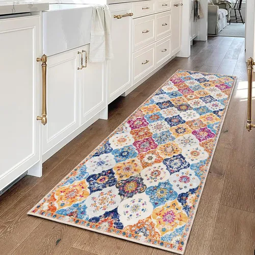Miniatura 14 de KILOCOCO Alfombra de Pasillo 2x6, Alfombra de Pasillo Marroquí Súper Suave Lavable para Pasillo de Entrada, Alfombra de Cocina de Pasillo de Lana