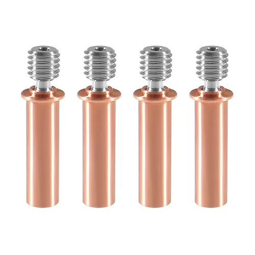 DIANN 4 piezas CR6 SE Bimetálico Heatbreak Actualización Todo Metal Heatbreak Aleación Titanio y Cobre Bimetálico Garganta Boquilla para Impresora