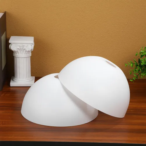 Miniatura 2 de Vaguelly 2 piezas de plástico blanco Torchiere pantallas de lámpara para lámparas de piso y mesa, forma de cuenco, ajuste de 1.654 in