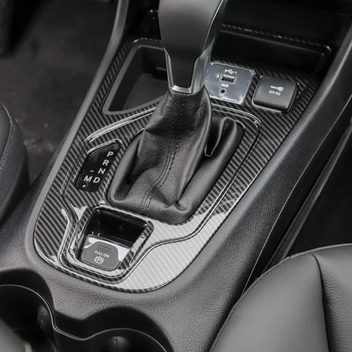 Miniatura 5 de JeCar Cubierta de Panel de Cambio de Marchas de Fibra de Carbono para Interior Compatible con Jeep Cherokee 2019 2020 2021 2022 Accesorios Interiores