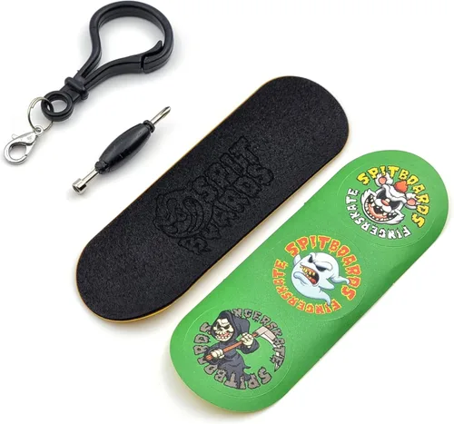 Miniatura 6 de SPITBOARDS® 34mm x 96mm Juego de Diapasón Pro (Completo) Cubierta de Madera Real Camiones Pro con Tuercas de Bloqueo y Bujes Pro Ruedas Pro
