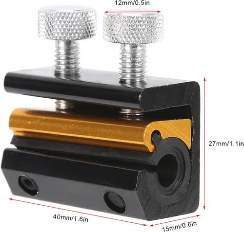 Miniatura 2 de Aramox Herramienta lubricante para cable y cadena, kit de lubricante de aluminio y goma para motocicleta ATV (negro dorado)
