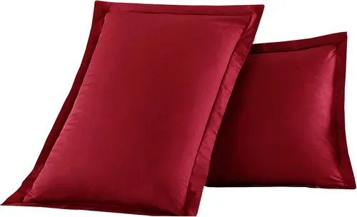Miniatura 10 de Lujosas fundas de almohada de 2 piezas de microfibra de doble cepillado, resistentes a las arrugas, estándar/Queen, color negro