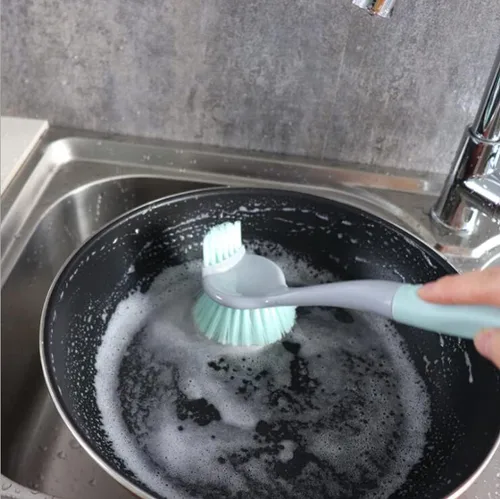 Miniatura 7 de Cepillos para fregar platos, utensilios de cocina y cepillo para verduras con cerdas duraderas, cepillo de platos de 2 caras para fregadero, cocina