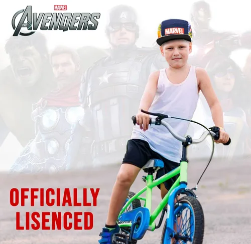 Miniatura 5 de Marvel Avengers, Captain America, Hulk, Ironman - Gorra de béisbol de ala plana, para niños de 5 a 15 años, marino
