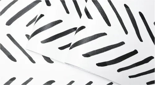Miniatura 8 de HAOKHOME Papel tapiz de vinilo adhesivo extraíble con diseño de rayas en blanco y negro para gabinete de baño, papel de contacto de vinilo extraíble