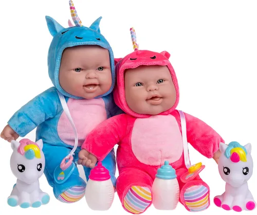 Miniatura 14 de Berenguer Boutique Realistic La Newborn Gemelos de Vinilo Lavable de 12.5 pulgadas Juego de Regalo Temático Azul y Rosa con Pañal Reutilizable