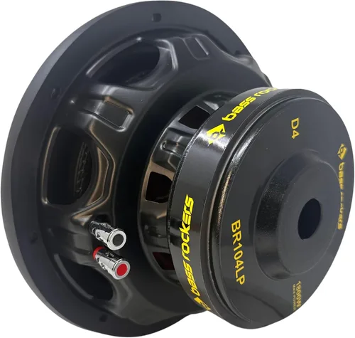 Miniatura 5 de Bass Rockers Subwoofer dual de 10 pulgadas y 2000 W de perfil bajo de 4 ohmios para automóvil con salida de audio dinámica, marco de aluminio
