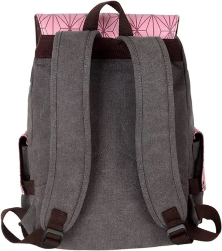 Miniatura 4 de GLOOMALL Mochila de anime japonés bolsa de hombro de lona con cordón bolsa de viaje Nezuko Kamado