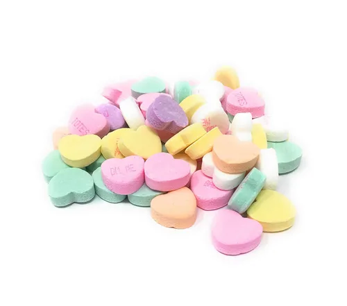 Miniatura 3 de Conversation Hearts, colores pastel surtidos, sabores dulces afrutados, The Snackery - bolsa de 1 libra