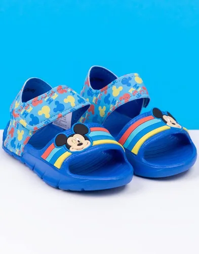 Miniatura 8 de Disney Mickey Mouse - Sandalias para niños Deslizadores para niños y niñas con correa de apoyo para niños pequeños Zapatos de piscina azules sin