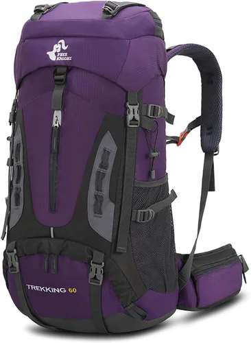 Bseash - Mochila de 60 l para senderismo y campamento con cubierta contra la lluvia, mochila impermeable de gran capacidad para deportes al aire