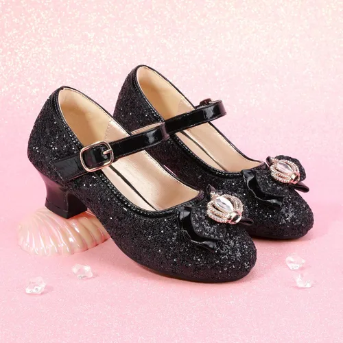 Miniatura 4 de PANDANINJIA Molly - Zapatos de vestir para niñas, zapatos de tacón Mary Jane, zapatos de tacón de flores para fiesta de boda y regreso a clases