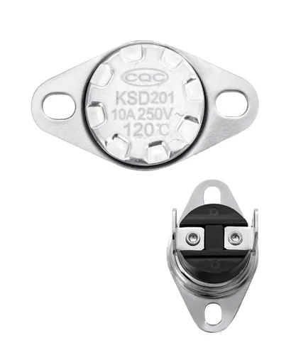 Miniatura 7 de KSD201 70 Fusible térmico para termostato de microondas para microondas GE, interruptor térmico universal normalmente cerrado, reemplazo