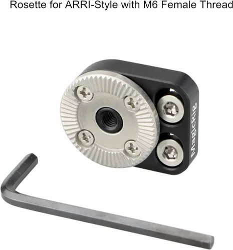 Miniatura 4 de Adaptador de roseta con rosca M6 Roseta Montaje Aplicable para ARRI Estándar, para jaula de cámara, mango rosetón, mango lateral de madera