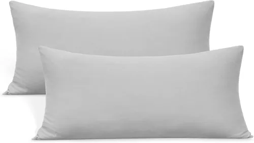 Miniatura 4 de Juego de 2 fundas de almohada pequeñas de punto Jersey Knit para viajes o niños pequeños de 12 x 16 pulgadas, 13 x 18 o 14 x 20 pulgadas, sobre