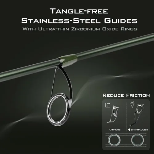 Miniatura 4 de KastKing Spartacus II Fishing Rods - IM6 Graphite Blanks Casting & Spinning Rods, 2-Piece Rods with Extra Tip Section, PTS Power Transition System