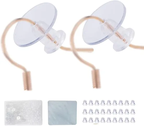 Parches de soporte para lóbulo de oreja, 200 unidades/100 pares hipoalergénicos que evitan desgarros y reducen la tensión de los aretes, parche