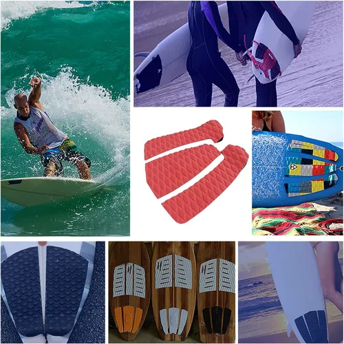 Miniatura 6 de Bolsa de protección para tabla de surf, 3 piezas, almohadilla de tracción para tabla de surf, almohadilla de cola de EVA, para Funboard Fish