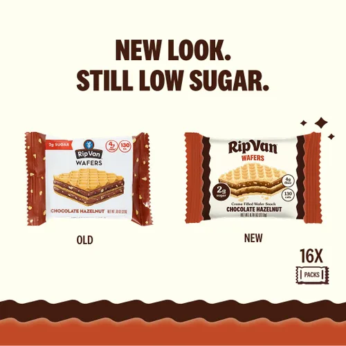 Miniatura 4 de Rip Van - Galletas de oblea de avellana de chocolate – Bocadillos saludables – bocadillos keto – Bajo en carbohidratos, bajo en azúcar (0.07 oz)