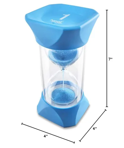 Miniatura 9 de hand2mind Temporizador de arena jumbo de 1 minuto, temporizador de reloj de arena grande, reloj de arena, temporizador silencioso para niños